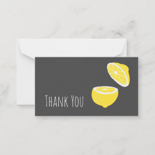 Tarjeta Pequeña Hola Lemon, fruta amarilla moderna