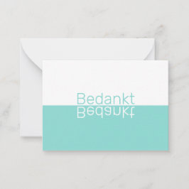 Tarjeta Pequeña Holandés moderno de reflexión sobre el blanco y el