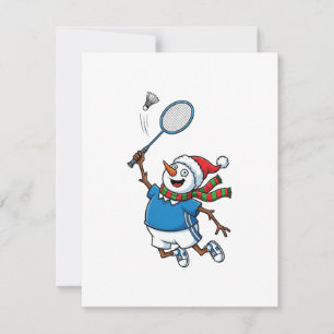 Tarjeta Pequeña Hombre de nieve Lacrosse Navidad 2026 Deportes Nav