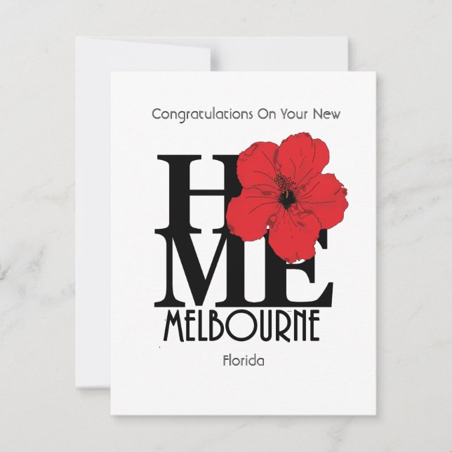 Tarjeta Pequeña HOME Melbourne Florida - Nuevo hogar (Anverso)