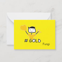 Tarjeta Pequeña Hongos #Gold