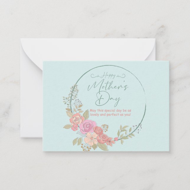 Tarjeta Pequeña Honrando a Mamá en su Día Especial (Anverso)