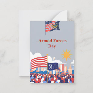 Tarjeta Pequeña "Honrando a nuestros héroes: Celebración del Día d