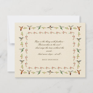Tarjeta Pequeña Hope Emily Dickinson