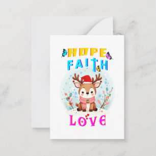 Tarjeta Pequeña Hope Faith Love