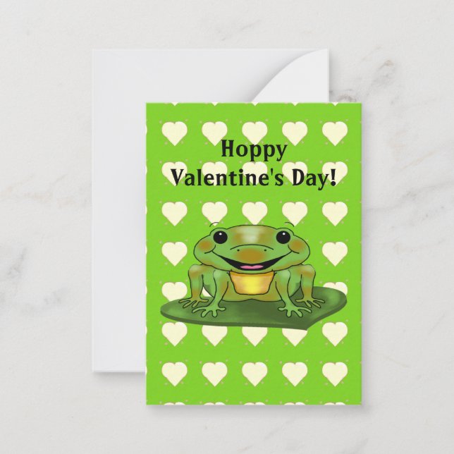 Tarjeta Pequeña Hoppy El día de San Valentín Kids El día de San Va (Anverso)