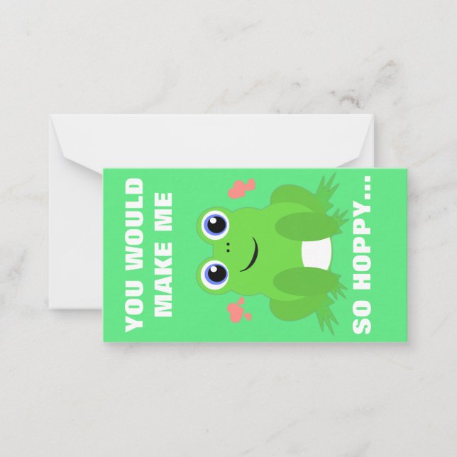 Tarjeta Pequeña Hoppy Mini Valentine (Anverso)