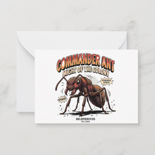 Tarjeta Pequeña Hormiga Comandante  (Anverso)