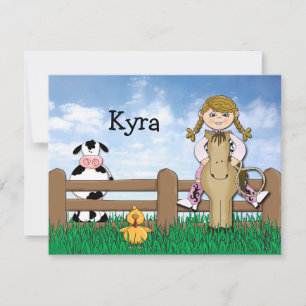 Tarjeta Pequeña Horsing alrededor le agradece cardar