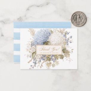 Tarjeta Pequeña Hortensia flor de acuarela vintage elegante bebé s