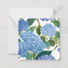 Tarjeta Pequeña Hortensias Azules | Hermoso Arbusto Floral