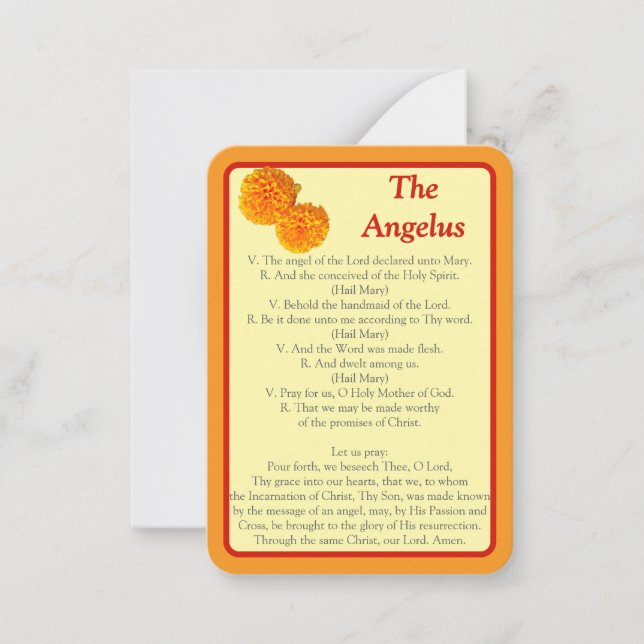 Tarjeta Pequeña "Hoy he rezado por ti" Angelus Notecard (Anverso)