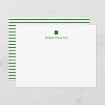 Huella moderna Verde Cuatro hojas Atractivo Lucky