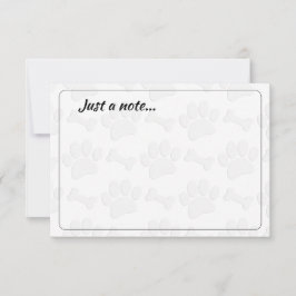 Tarjeta Pequeña Huellas de cachorro y huesos personalizados solo u