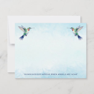 Tarjeta Pequeña Hummingbird Cotización en memoria