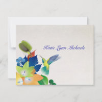 Hummingbird Notecard personalizado