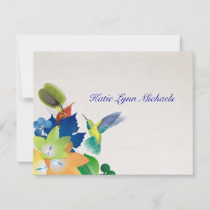 Tarjeta Pequeña Hummingbird Notecard personalizado