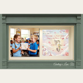 Tarjeta Pequeña Hummingbird Pollinator Valentine Classroom 