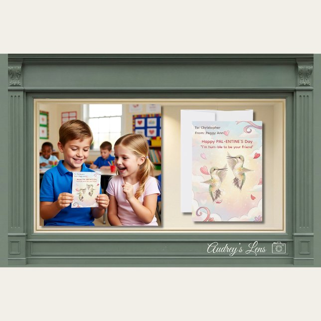 Tarjeta Pequeña Hummingbird Valentines Day Classroom (Subido por el creador)