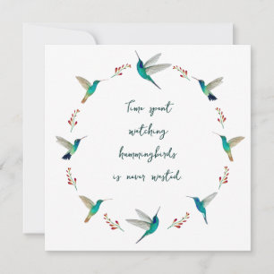 Tarjeta Pequeña Hummingbird Wreath