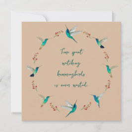 Tarjeta Pequeña Hummingbird Wreath