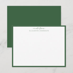 Tarjeta Pequeña Hunter Green Classic Border