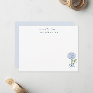 Tarjeta Pequeña Hydrangea Azul Personalizada Azul