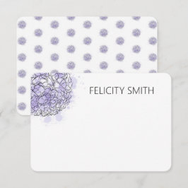 Tarjeta Pequeña Hydrangea Elegante Estacionamiento Personalizado A
