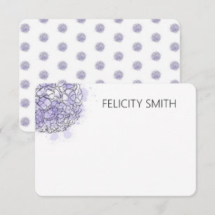 Tarjeta Pequeña Hydrangea Elegante Estacionamiento Personalizado A