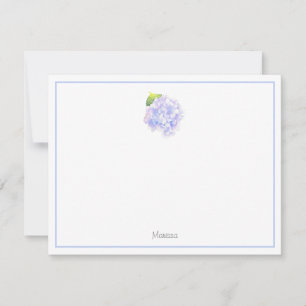 Tarjeta Pequeña Hydrangea Watercolor Vignette