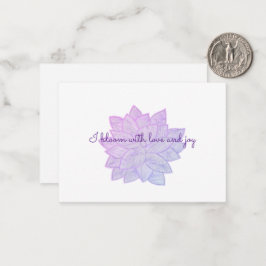 Tarjeta Pequeña I bloom with love and joy: Floral Affirmation