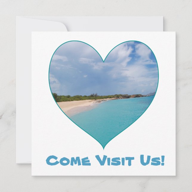 Tarjeta Pequeña I Heart Island Life Notecard (Anverso)