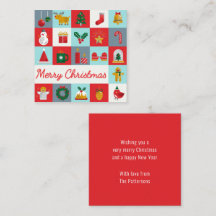 Iconos de Navidades de invierno alegres y retro