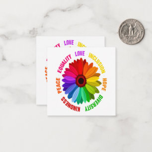 Tarjeta Pequeña Igualdad Amor Inclusión Esperanza Diversidad Amabi