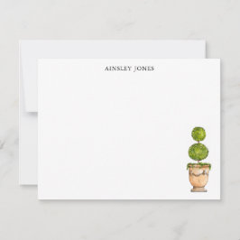 Tarjeta Pequeña Ilustracion de acuarela topiaria