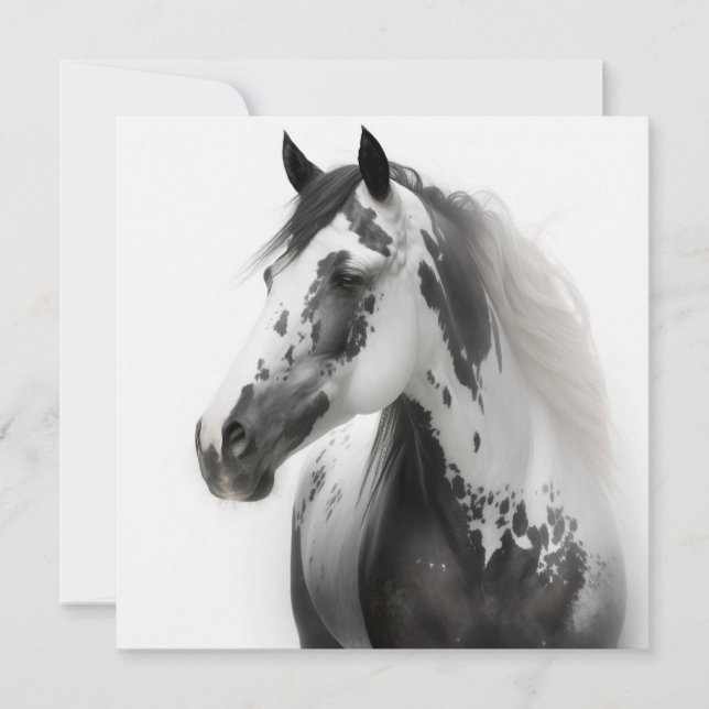 Tarjeta Pequeña Ilustracion de caballos (Anverso)