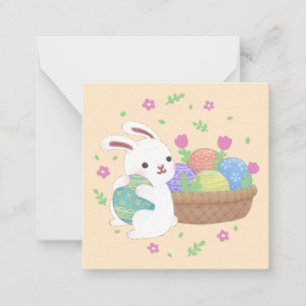 Tarjeta Pequeña Ilustracion de conejo de Pascua