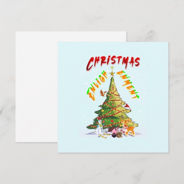 Tarjeta Pequeña Ilustración de navidades (Anverso / Reverso)