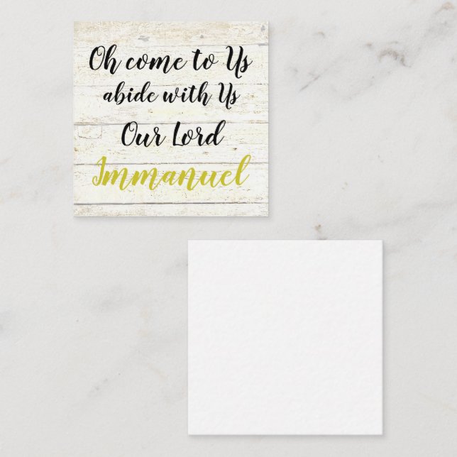 Tarjeta Pequeña Immanuel (Anverso / Reverso)