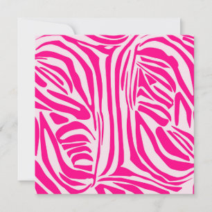 Tarjeta Pequeña Impresión de cebra rosa
