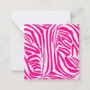 Tarjeta Pequeña Impresión de cebra rosa