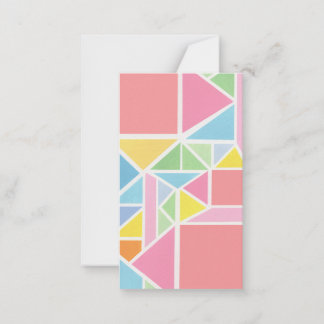 Tarjeta Pequeña Imprimir geométrica de los pasteles de primavera
