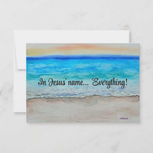 Tarjeta Pequeña In Jesus' name  (Anverso)