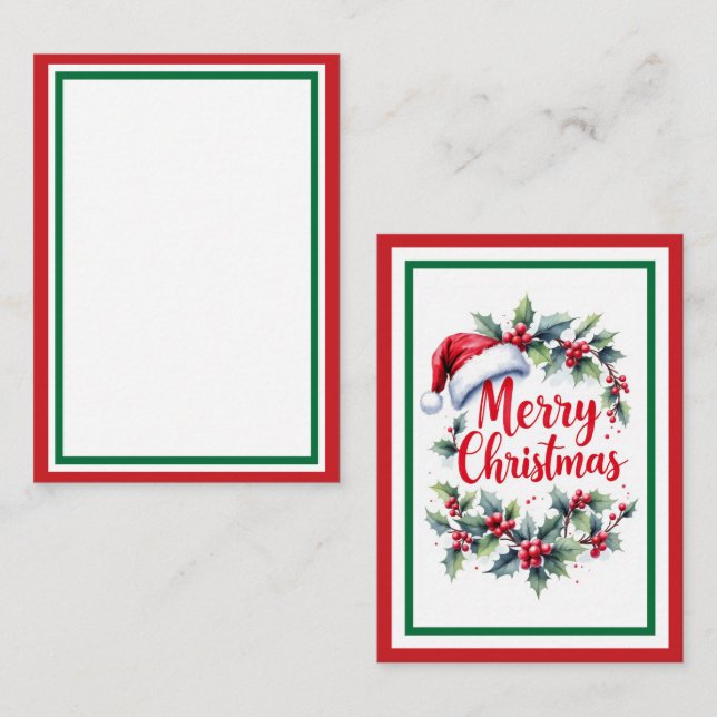 Tarjeta Pequeña Include A Personal Note with your Christmas Gift (Anverso / Reverso)