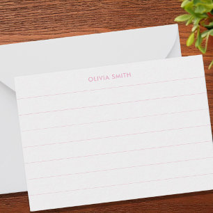 Tarjeta Pequeña Índice minimalista Rulado de Monograma Moderno Ros