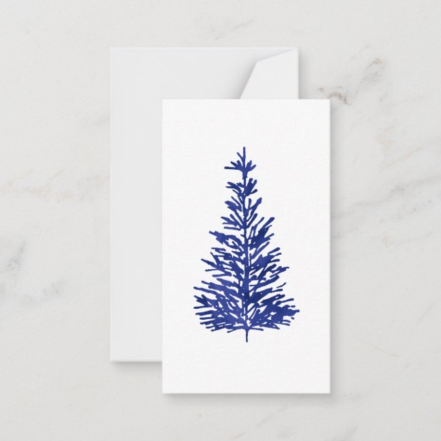 Tarjeta Pequeña Indigo pine Trees (Anverso)