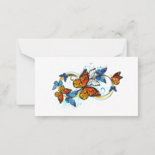 Tarjeta Pequeña Infinidad de Mariposas Monarca