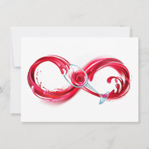 Tarjeta Pequeña Infinito con vino Rojo