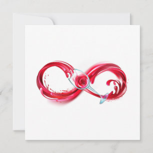 Tarjeta Pequeña Infinito con vino Rojo