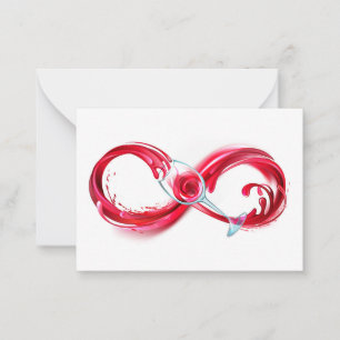 Tarjeta Pequeña Infinito con Vino Tinto